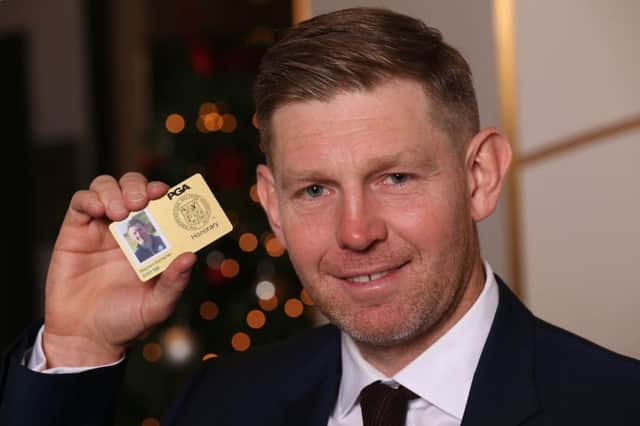 Stephen Gallacher reflected on a stellar personal year after receiving his honorary membership of the PGA. Picture: Andy Forman
