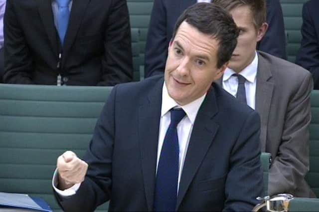 Chancelllor George Osborne launches a trading plan for selling off the stake in Lloyds Banking Group after it narrowly passed a Bank of England stress test. Picture: PA