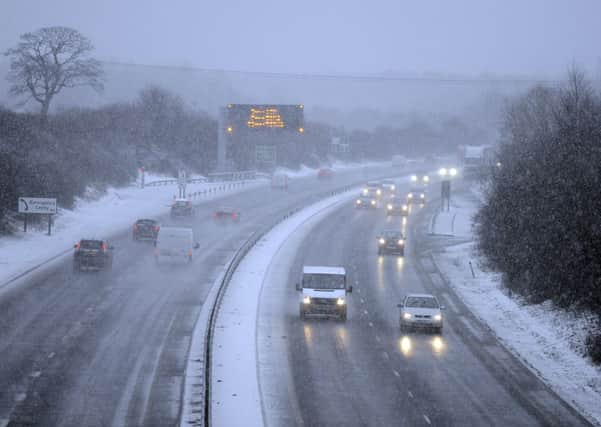 Snow and ice are set to cause travel disruption this weekend. Picture: TSPL