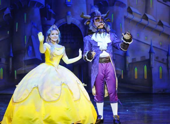 Maggie Lynne plays Belle, with Luke Newton as Prince Sebastian/the Beast. Picture: Contributed