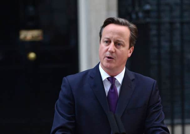 David Cameron introduces the idea of English votes for English laws outside No 10 on 19 September. Picture: Getty