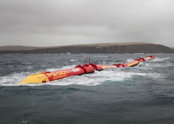 The Scottish Government will purchase the assets of the defunct wave power firm Pelamis. Picture: Contributed
