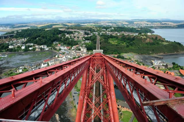 The view the public can expect to see when they arrive at the planned platform which will be situated at the top of the Forth  Bridge. Picture: Hemedia