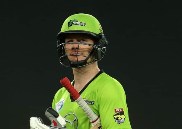 New England one-day captain Eoin Morgan turned out for Sydney Thunder yesterday. Picture: Getty Images