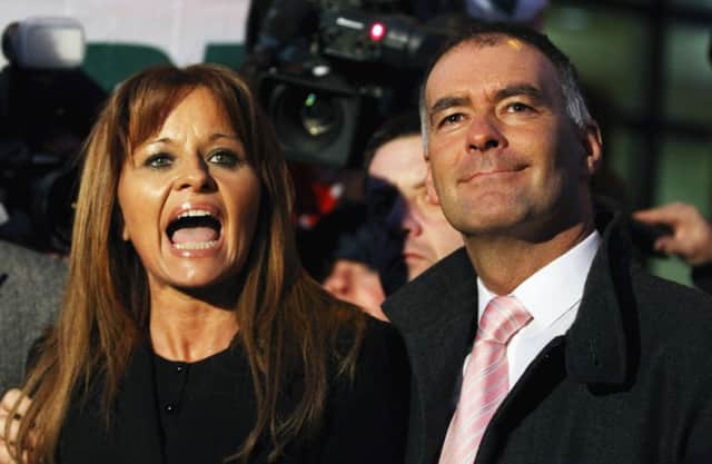 On this day in 2010 Tommy Sheridan, pictured with his wife Gail, was convicted of perjury at the High Court in Glasgow. Picture: Getty