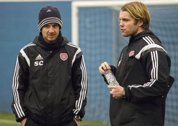 Robbie Neilson says his focus is solely on Hearts  not on the ongoing troubles at Rangers. Picture: SNS