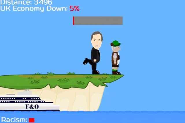 Nigel Farage has condemned this phone app made by schoolchildren. Picture: SWNS