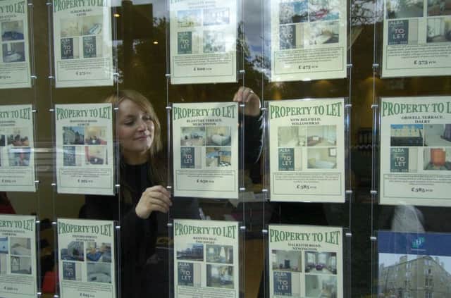 The average monthly rent in Scotland rose to 527 in November. Picture: TSPL