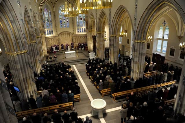 Over 600 people packed into St Andrew's Cathedral for a special Remembrance service. Picture: Hemedia
