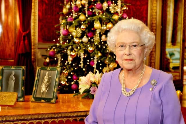 The Queen Elizabeth delivers her Christmas Day speech at Buckingham Palace, London. Picture: PA