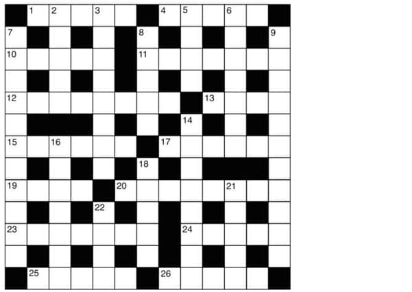 Compact crossword, 26/12/2014