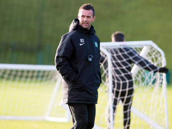 Celtic manager Ronny Deila cuts a relaxed figure as he oversees training. Picture: SNS