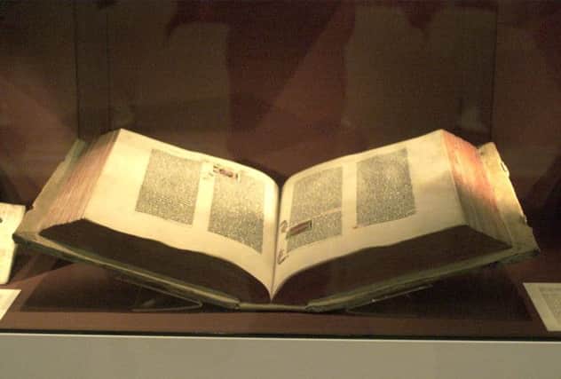 The Gutenberg bible from 1455. Picture: AP