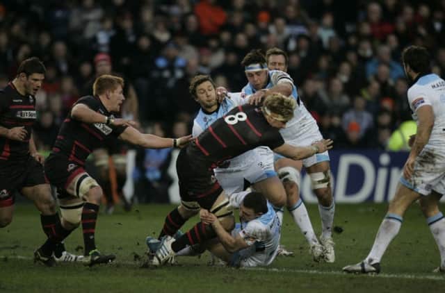 Edinburgh and Glasgow clash in last year's 1872 Cup. Picture: Toby Williams