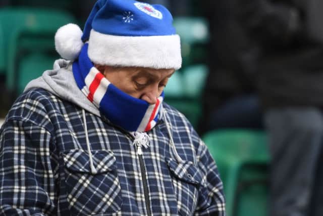Complete disappointment for the Rangers fans that made the trip to Edinburgh. Picture: SNS