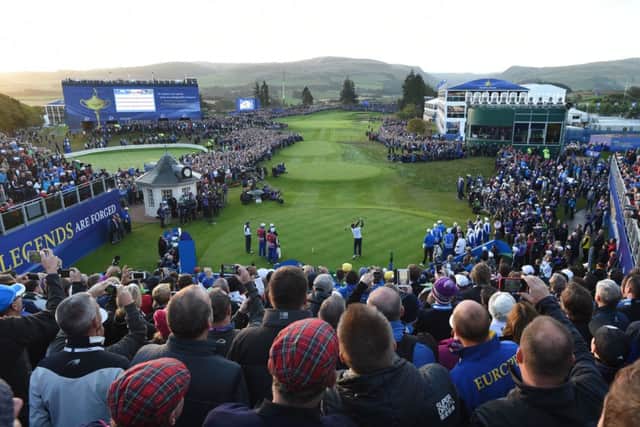The Ryder Cup drew the biggest crowds, with about 240,000 spectators descending on Gleneagles in September. Picture: Ian Rutherford