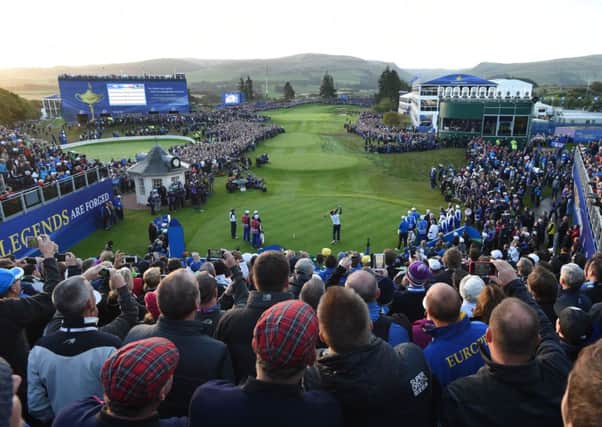 The Ryder Cup drew the biggest crowds, with about 240,000 spectators descending on Gleneagles in September. Picture: Ian Rutherford