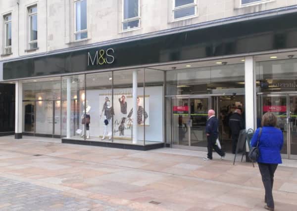Marks & Spencer fell 5.7p to 477.5p ahead of its own statement next week. Picture: JP