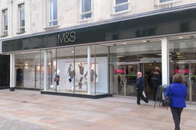 Marks & Spencer fell 5.7p to 477.5p ahead of its own statement next week. Picture: JP