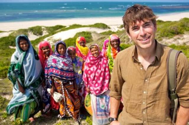 BBC presenter Simon Reeve backs the Peoples Postcode sea turtle initiative in Kenya. Picture: Andrew Carter