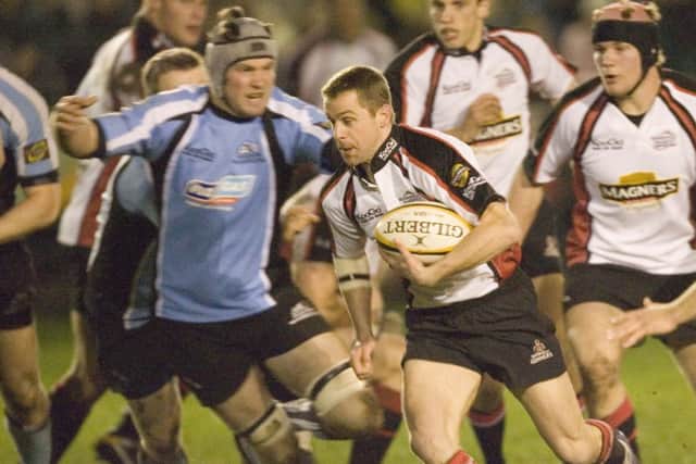 Chris Paterson makes a break during Edinburghs first-leg 1872 Cup clash against Glasgow in December 2006. Picture: SNS