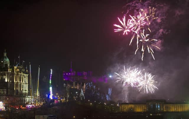 Fireworks over Edinburgh Castle. Picture: Jane Barlow