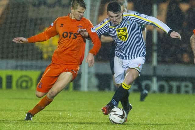 St Mirren's John McGinn (right) battles with Kilmarnock's Mark O'Hara