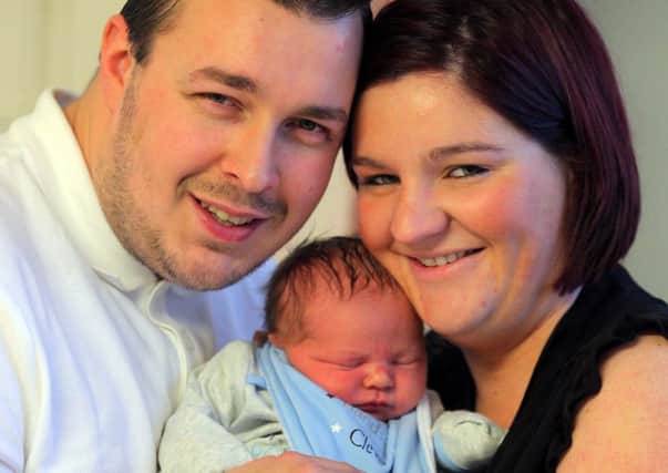 Mark and Ashley King with their new baby Lucas