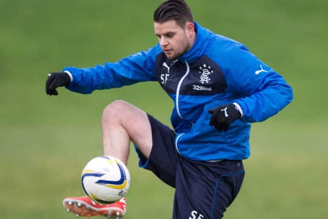 Rangers' Sebastien Faure on the ball at training. Picture: SNS
