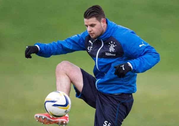 Rangers' Sebastien Faure on the ball at training. Picture: SNS