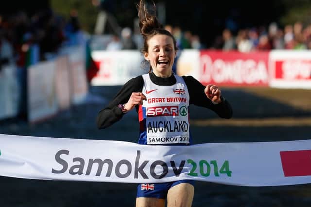 Rhona Auckland takes gold in the U23 womens race at the European Cross-Country Championships last month in Bulgaria. Picture: Getty