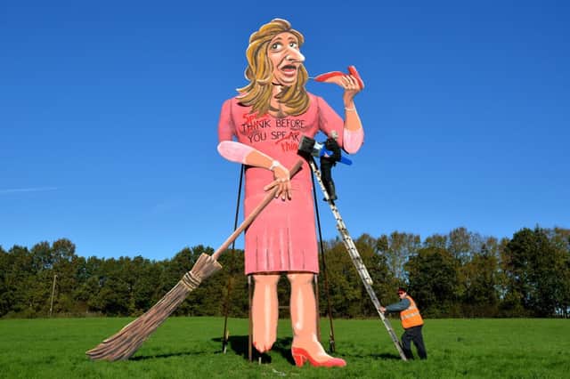 A giant effigy of Katie Hopkins is made ready for Bonfire Night in Edenbridge, Kent, in 2013. Picture: AFP/Getty