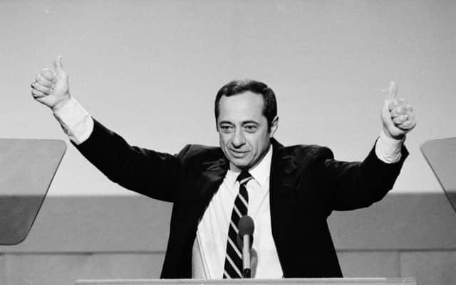 Mario Cuomo gives a thumbs-up during to the Democratic National Convention in 1984. Picture: AP