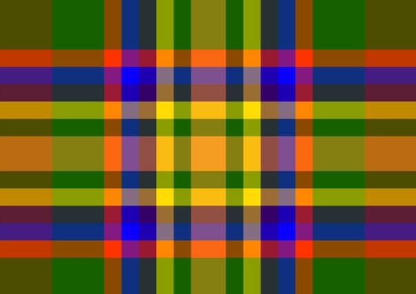 Experimenting with colour-coding the results of a DNA test yielded new tartan patterns