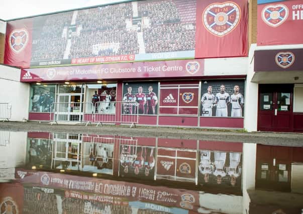 A number of replica away shirts were taken from the store at the  clubs Tynecastle stadium in Edinburgh. Picture: Ian Georgeson