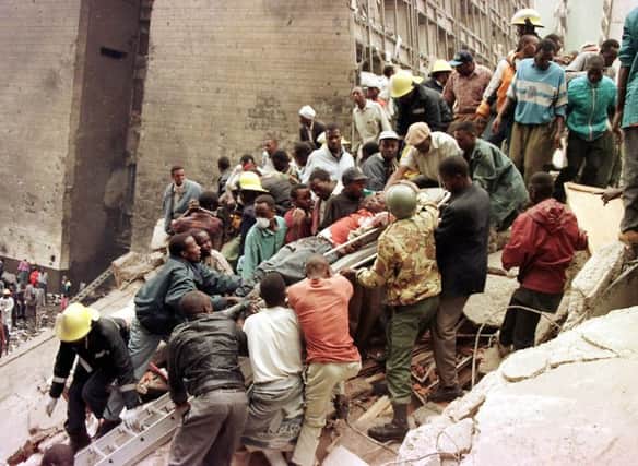 Al-Liby was accused of involvement in embassy bombings in Nairobi (above) and Dar es Salaam in 1998. Picture: Getty
