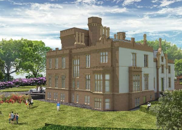 An artist's impression of Birkwood Castle post-renovation, which is due to be completed in April 2016. Picture: Contributed