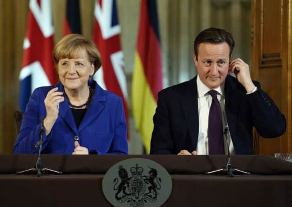 Prime Minister David Cameron and German Chancellor Angela Merkel. Picture: PA