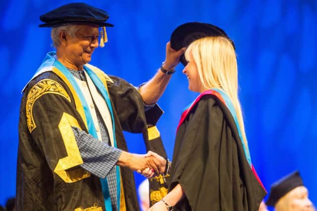 Glasgow Caledonias Chancellor Professor Muhammad Yunus confers degrees at the 2014 graduation ceremony