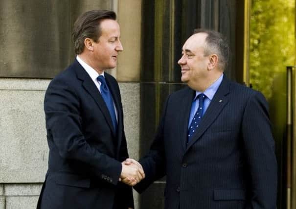 Alex Salmond and David Cameron meet in 2012 on the eve of signing the Edinburgh Agreement. Picture: Ian Georgeson