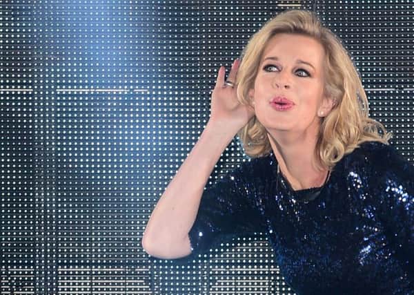 Katie Hopkins entering the Celebrity Big Brother house last night. Picture: PA