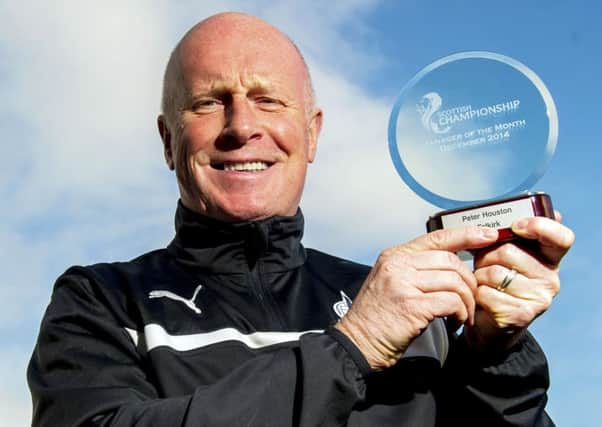 Championship manager of the month Peter Houston believes Falkirk can push for second place. Picture: SNS