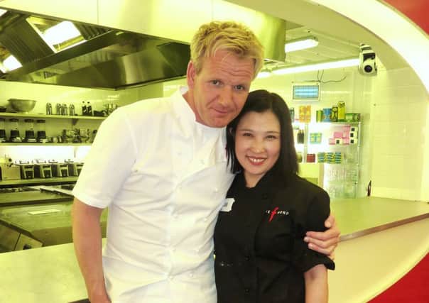 Gordon Ramsay with Chop Chop founder Jian Wang. Picture: Contributed