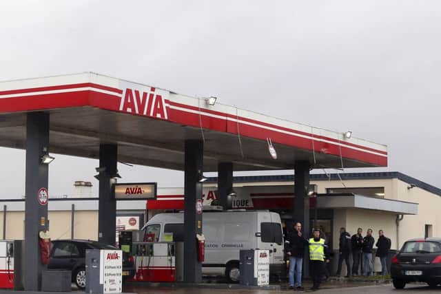 A gas station where the pair were spotted yesterday. Picture: Getty