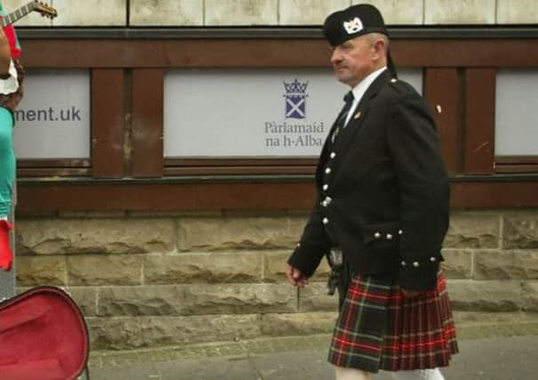There are fewer sights more "Scottish" than a man wearning a kilt. Picture: Getty
