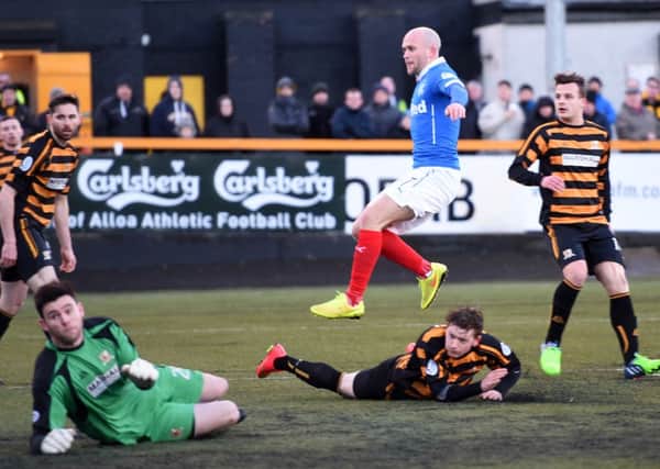 Nicky Law scored the only goal as Rangers edged past Alloa. Picture: SNS