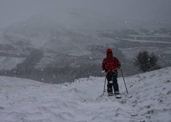 Skiing in a blizzard isn't much fun