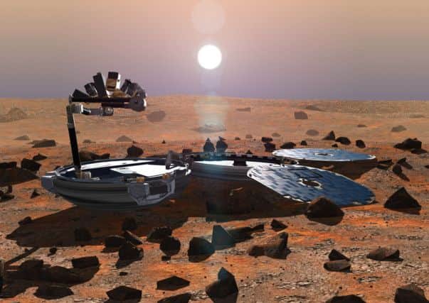 A craft thought to be the Beagle 2 has been spotted near its landing site, more than ten years after it first launched. Picture: PA
