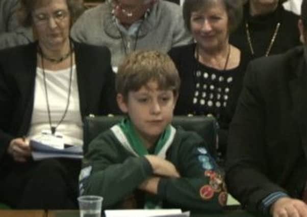 Alex Rukin is the youngest person to appear before a Commons committee. Picture: Contributed