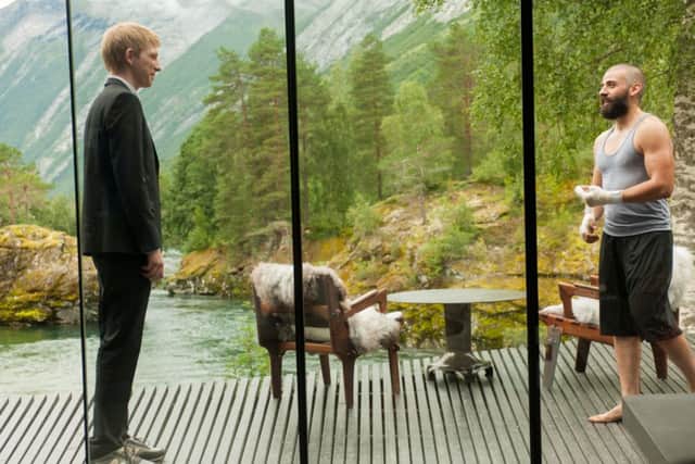 Domnhall Gleeson and Oscar Isaac in Ex_Machina. Picture: Contributed